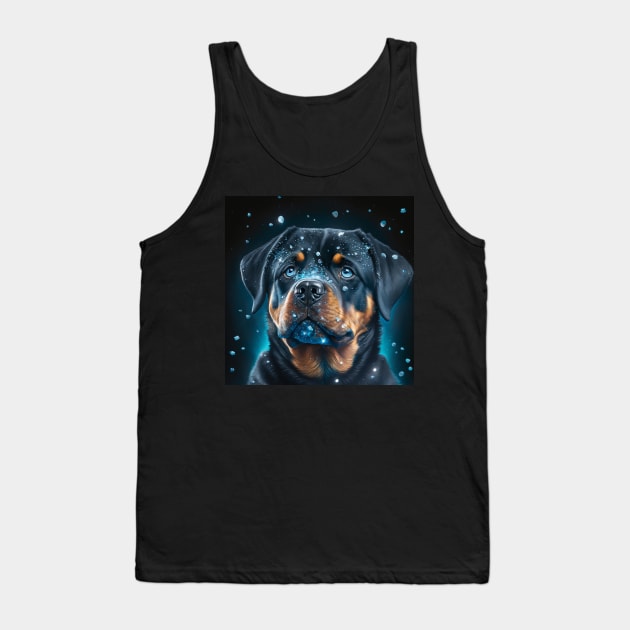 Shimmering Rottweiler Puppy Tank Top by Enchanted Reverie